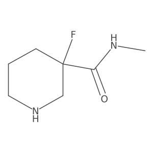 3-fluoro-N-methylpiperidine-3-carboxamide结构式