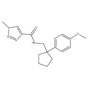N-((1-(4-methoxyphenyl)cyclopentyl)methyl)-1-methyl-1H-1,2,3-triazole-4-carboxamide结构式