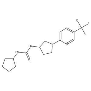 1-Cyclopentyl-3-(1-(5-(trifluoromethyl)pyridin-2-yl)pyrrolidin-3-yl)urea Structure