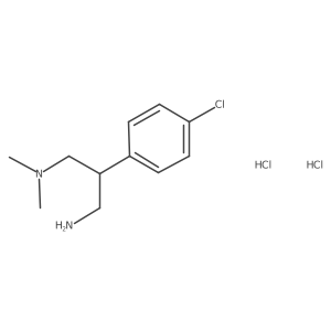 [3-Amino-2-(4-chlorophenyl)propyl]dimethylamine dihydrochloride结构式