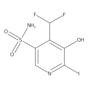 4-(Difluoromethyl)-5-hydroxy-6-iodopyridine-3-sulfonamide结构式