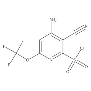 4-Amino-3-cyano-6-(trifluoromethoxy)pyridine-2-sulfonyl chloride Structure