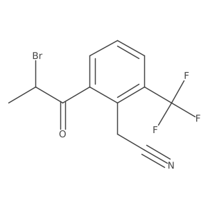 2-(2-Bromopropanoyl)-6-(trifluoromethyl)phenylacetonitrile Structure