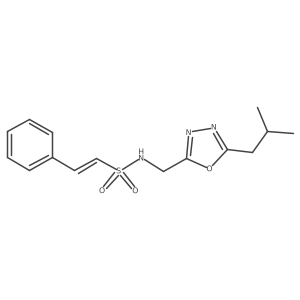 (E)-N-[[5-(2-Methylpropyl)-1,3,4-oxadiazol-2-yl]methyl]-2-phenylethenesulfonamide Structure