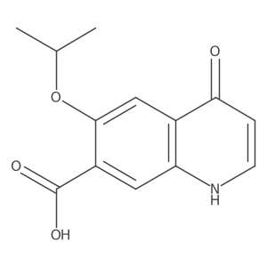6-Isopropoxy-4-oxo-1,4-dihydroquinoline-7-carboxylic acid结构式