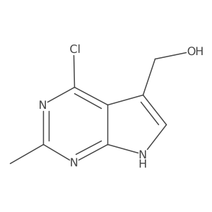 (4-Chloro-2-methyl-7H-pyrrolo[2,3-d]pyrimidin-5-yl)methanol结构式