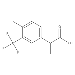 2-[4-Methyl-3-(trifluoromethyl)phenyl]propanoic acid Structure