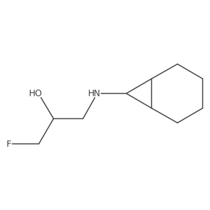 1-({Bicyclo[4.1.0]heptan-7-yl}amino)-3-fluoropropan-2-ol Structure