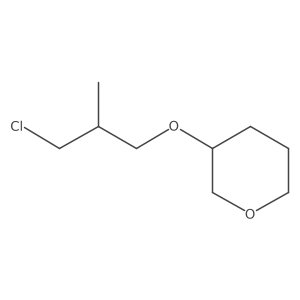 3-(3-Chloro-2-methylpropoxy)oxane结构式