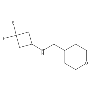 3,3-Difluoro-N-[(oxan-4-yl)methyl]cyclobutan-1-amine Structure