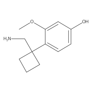 4-[1-(Aminomethyl)cyclobutyl]-3-methoxyphenol结构式
