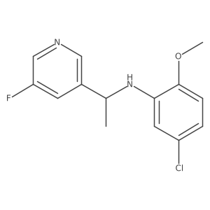 3-Pyridinemethanamine, N-(5-chloro-2-methoxyphenyl)-5-fluoro-I+/--methyl-结构式