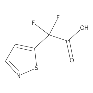 2,2-Difluoro-2-(1,2-thiazol-5-yl)acetic acid Structure