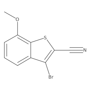 3-Bromo-7-methoxybenzo[b]thiophene-2-carbonitrile结构式