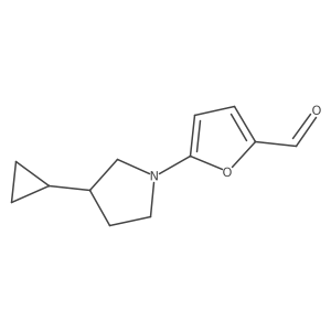 5-(3-cyclopropylpyrrolidin-1-yl)furan-2-carbaldehyde Structure