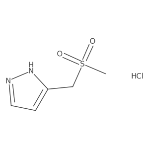 3-((Methylsulfonyl)methyl)-1H-pyrazole hydrochloride结构式