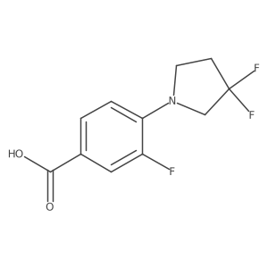 4-(3,3-Difluoropyrrolidin-1-yl)-3-fluorobenzoic acid结构式