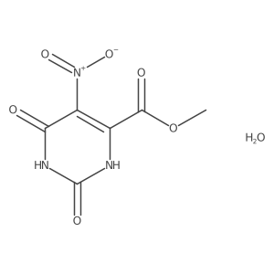 Methyl 5-nitro-2,6-dioxo-1,2,3,6-tetrahydropyrimidine-4-carboxylate hydrate Structure