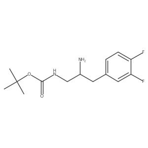 tert-butyl N-[2-amino-3-(3,4-difluorophenyl)propyl]carbamate Structure