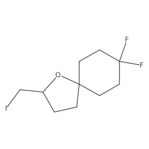 8,8-Difluoro-2-(iodomethyl)-1-oxaspiro[4.5]decane Structure