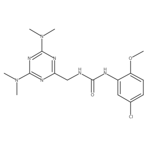 1-((4,6-Bis(dimethylamino)-1,3,5-triazin-2-yl)methyl)-3-(5-chloro-2-methoxyphenyl)urea Structure
