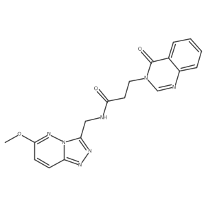 N-((6-methoxy-[1,2,4]triazolo[4,3-b]pyridazin-3-yl)methyl)-3-(4-oxoquinazolin-3(4H)-yl)propanamide结构式