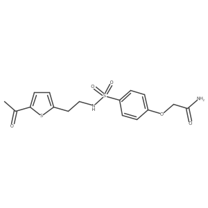 2-(4-(N-(2-(5-acetylthiophen-2-yl)ethyl)sulfamoyl)phenoxy)acetamide Structure