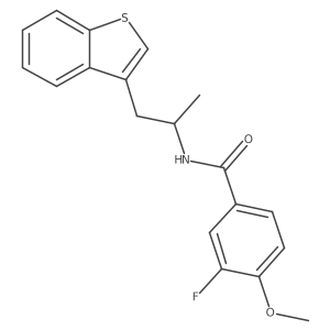 N-(1-(benzo[b]thiophen-3-yl)propan-2-yl)-3-fluoro-4-methoxybenzamide Structure