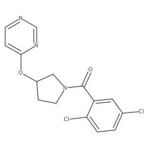 (2,5-Dichlorophenyl)(3-(pyrimidin-4-yloxy)pyrrolidin-1-yl)methanone Structure