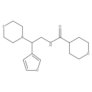 N-(2-(furan-3-yl)-2-thiomorpholinoethyl)tetrahydro-2H-pyran-4-carboxamide Structure
