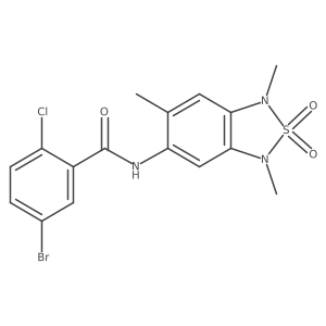 5-bromo-2-chloro-N-(1,3,6-trimethyl-2,2-dioxido-1,3-dihydrobenzo[c][1,2,5]thiadiazol-5-yl)benzamide Structure
