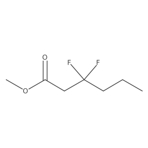 Methyl 3,3-difluorohexanoate结构式