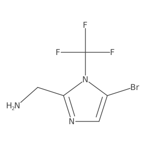 [5-bromo-1-(trifluoromethyl)-1H-imidazol-2-yl]methanamine Structure