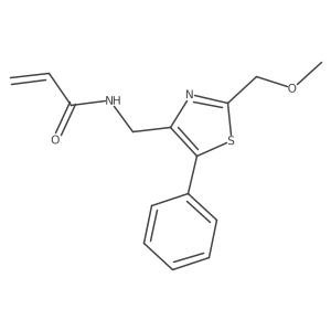 N-[[2-(methoxymethyl)-5-phenyl-1,3-thiazol-4-yl]methyl]prop-2-enamide结构式