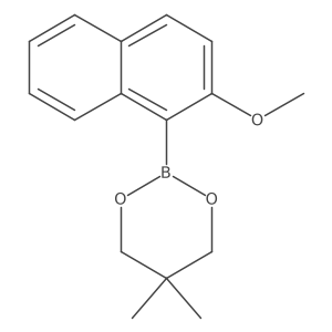 2-(2-Methoxy-1-naphthyl)-5,5-dimethyl-1,3,2-dioxaborinane结构式