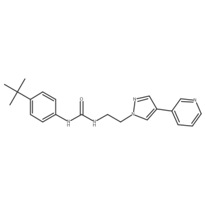 1-(4-tert-butylphenyl)-3-{2-[4-(pyridin-3-yl)-1H-pyrazol-1-yl]ethyl}urea结构式