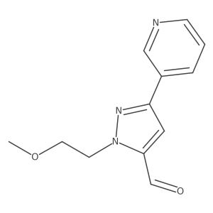 1-(2-methoxyethyl)-3-(pyridin-3-yl)-1H-pyrazole-5-carbaldehyde结构式