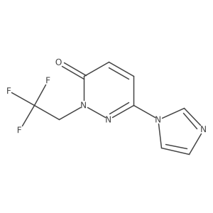 6-(1H-imidazol-1-yl)-2-(2,2,2-trifluoroethyl)pyridazin-3(2H)-one结构式