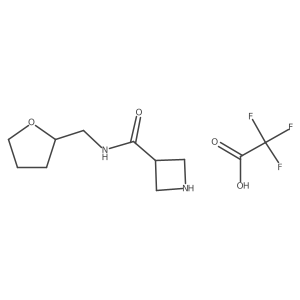 N-((tetrahydrofuran-2-yl)methyl)azetidine-3-carboxamide 2,2,2-trifluoroacetate Structure