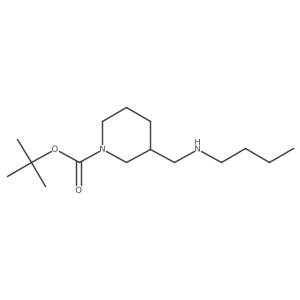 tert-butyl (3R)-3-[(butylamino)methyl]piperidine-1-carboxylate结构式