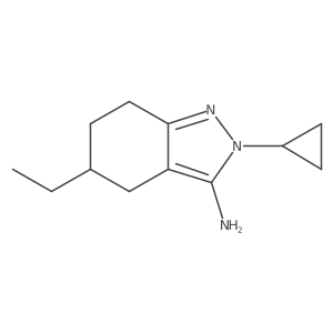 2-cyclopropyl-5-ethyl-4,5,6,7-tetrahydro-2H-indazol-3-amine Structure