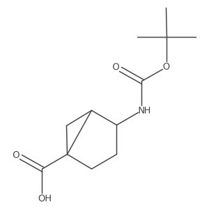 rac-(1R,4S,5R)-4-{[(tert-butoxy)carbonyl]amino}bicyclo[3.1.0]hexane-1-carboxylic acid结构式