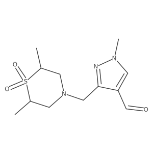 3-[(2,6-dimethyl-1,1-dioxo-1lambda6-thiomorpholin-4-yl)methyl]-1-methyl-1H-pyrazole-4-carbaldehyde Structure