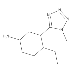 4-ethyl-3-(1-methyl-1H-1,2,3,4-tetrazol-5-yl)cyclohexan-1-amine Structure