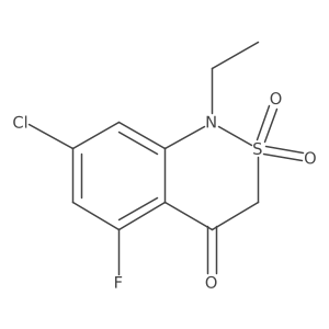 7-chloro-1-ethyl-5-fluoro-3,4-dihydro-1H-2lambda6,1-benzothiazine-2,2,4-trione Structure
