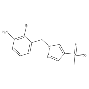 2-bromo-3-[(4-methanesulfonyl-1H-pyrazol-1-yl)methyl]aniline Structure