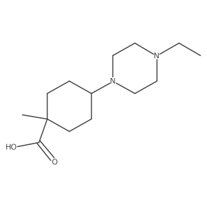4-(4-Ethylpiperazin-1-yl)-1-methylcyclohexane-1-carboxylic acid Structure