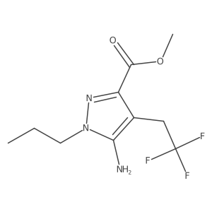 methyl 5-amino-1-propyl-4-(2,2,2-trifluoroethyl)-1H-pyrazole-3-carboxylate结构式