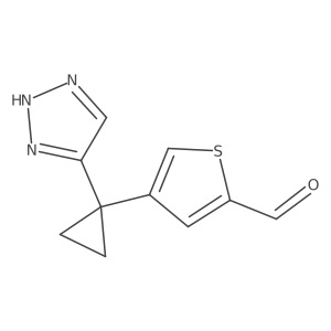 4-[1-(1H-1,2,3-triazol-4-yl)cyclopropyl]thiophene-2-carbaldehyde结构式