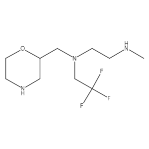 [2-(Methylamino)ethyl][(morpholin-2-yl)methyl](2,2,2-trifluoroethyl)amine结构式